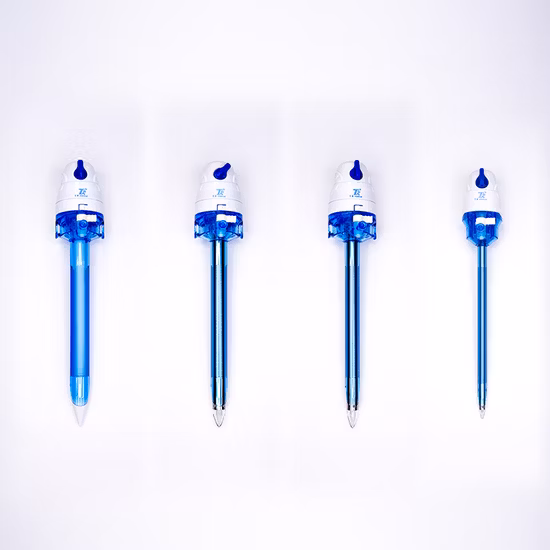Instrument médical jetable en trocart optique sans lame à conception à filetage inversé